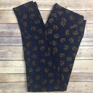 NWT LulaRoe TC Leggings Camera Paisley Navy Blue Women Tall & Curvy Plus Size